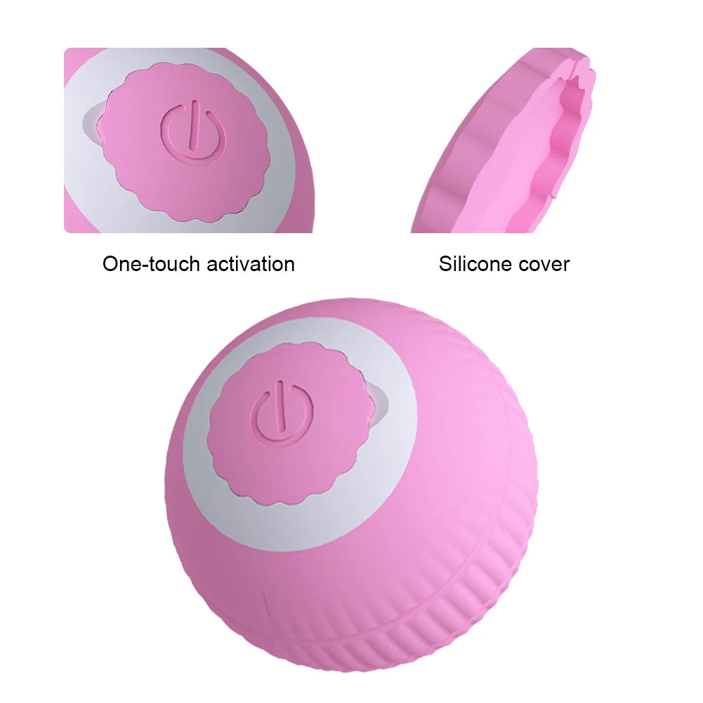 Electric Cat Ball Toys USB Rechargeable Automatic Ball Toys ABS Intelligent Rolling Toy Ball for Kitten Dog Playing