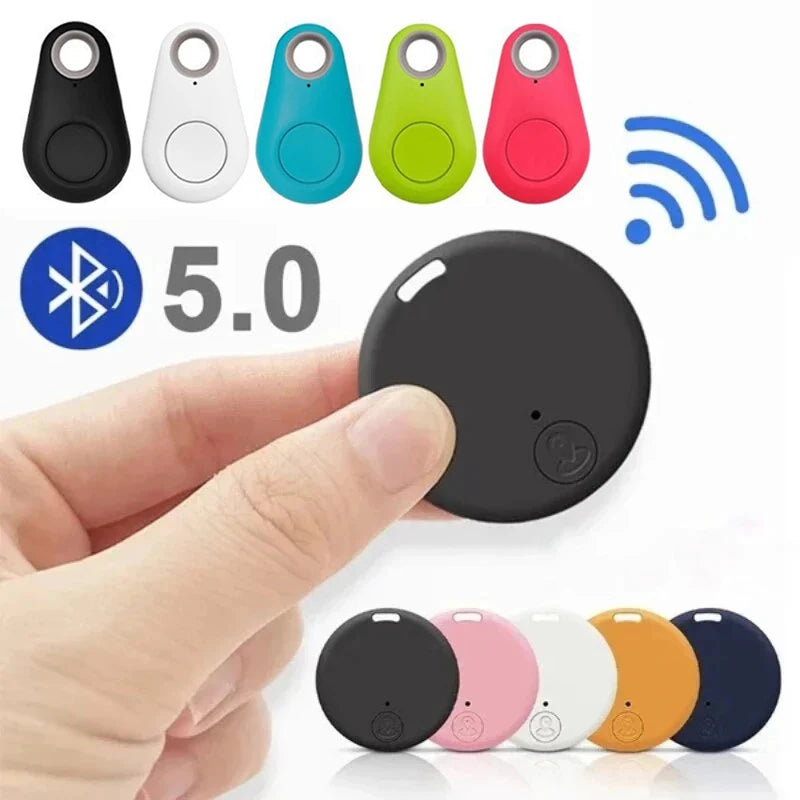 Mini GPS Locator Anti-Lost Alarm Smart Tag Bluetooth-Compatible Keychain Tracker for Dogs Pets and Children
