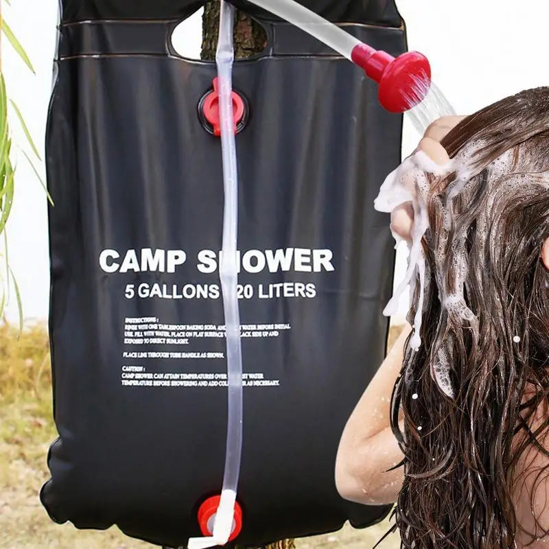 Solar Showers For Camping 20L Water Tank Portable Shower Bag Foldable Water Organizer With Removable Hose