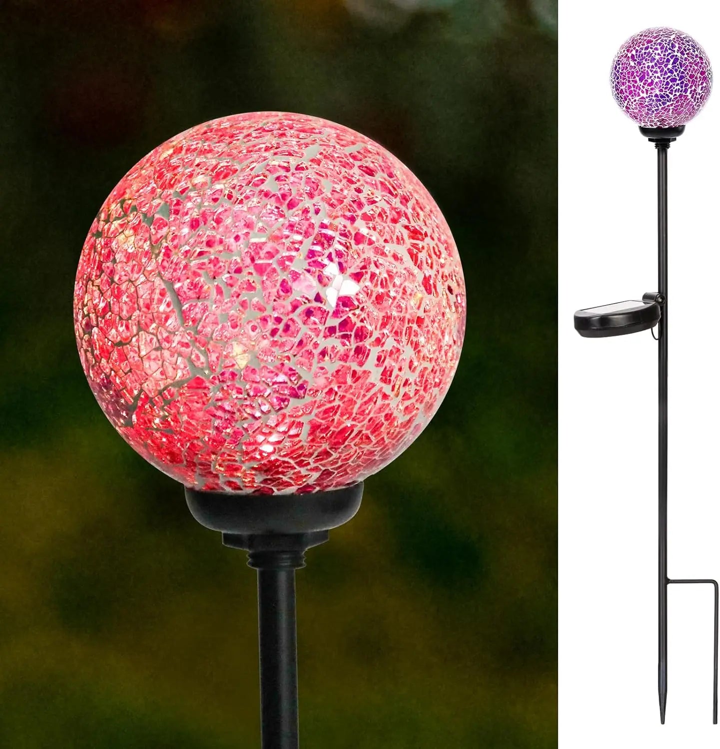Solar Garden Lights Mosaic LED Stake Lights Waterproof Outdoor Decor for Lawn Patio Yard 1 Pack