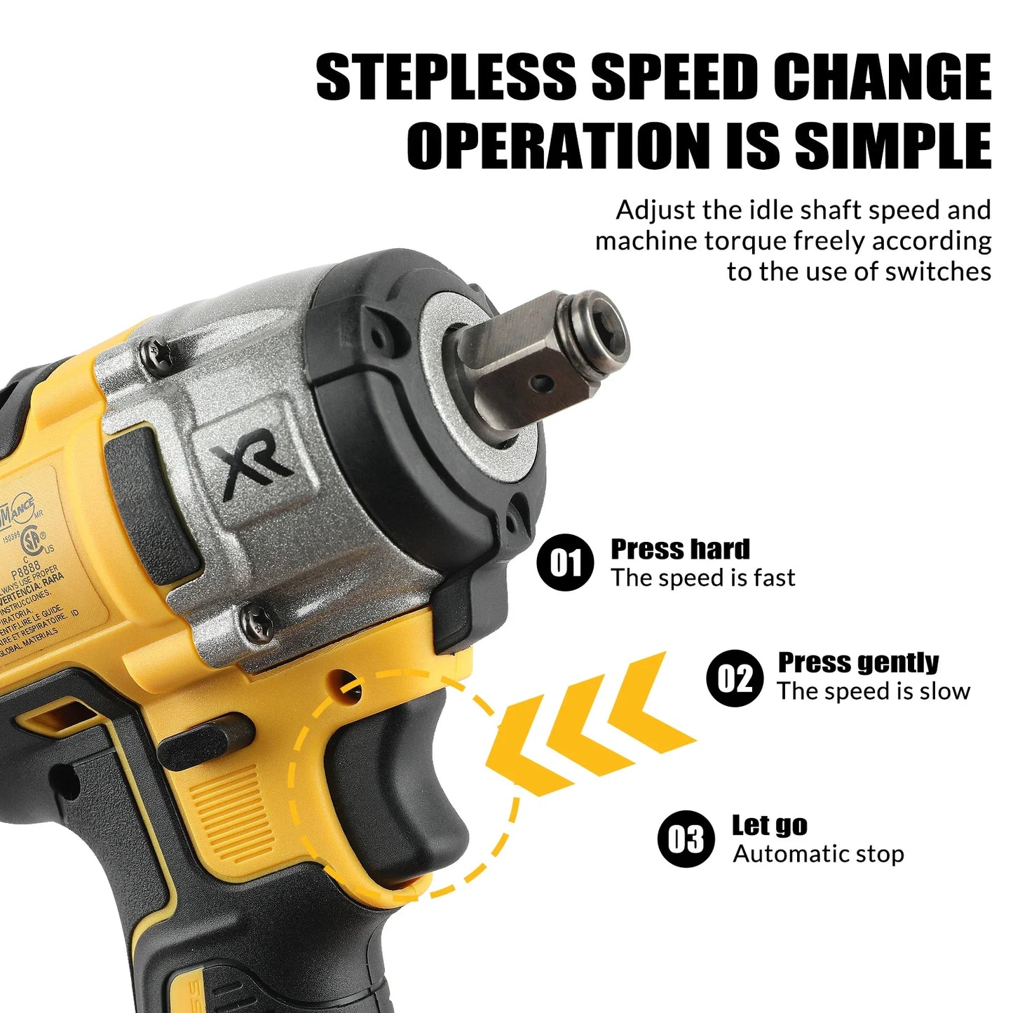 Dewalt DCF880 20V Rechargeable Lithium Battery Electric Wrench Power Tool Cordless Drill 2300RPM