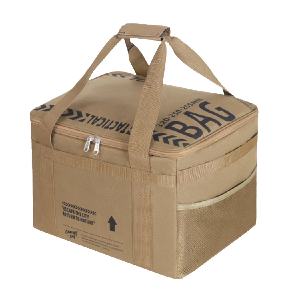 20 Liter Picnic Bag Cookware Storage Bag Portable Camping Storage Bag Large Capacity for Beach Picnic Road Trip Travel