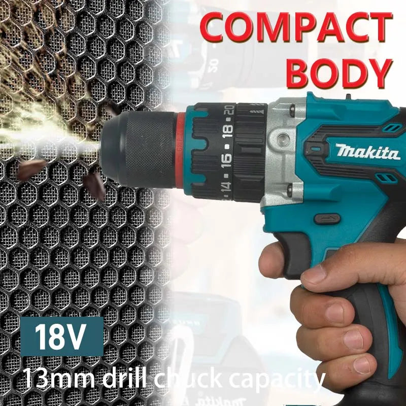 Makita 18V Lithium Electric Rechargeable Hand Drill 13mm DDF487RTJX 5.0AH