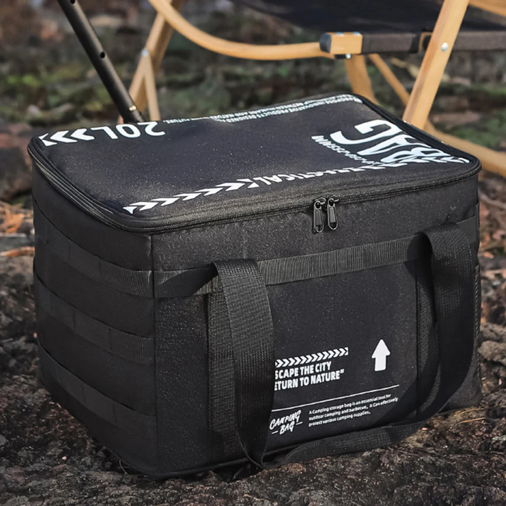 20 Liter Picnic Bag Cookware Storage Bag Portable Camping Storage Bag Large Capacity for Beach Picnic Road Trip Travel