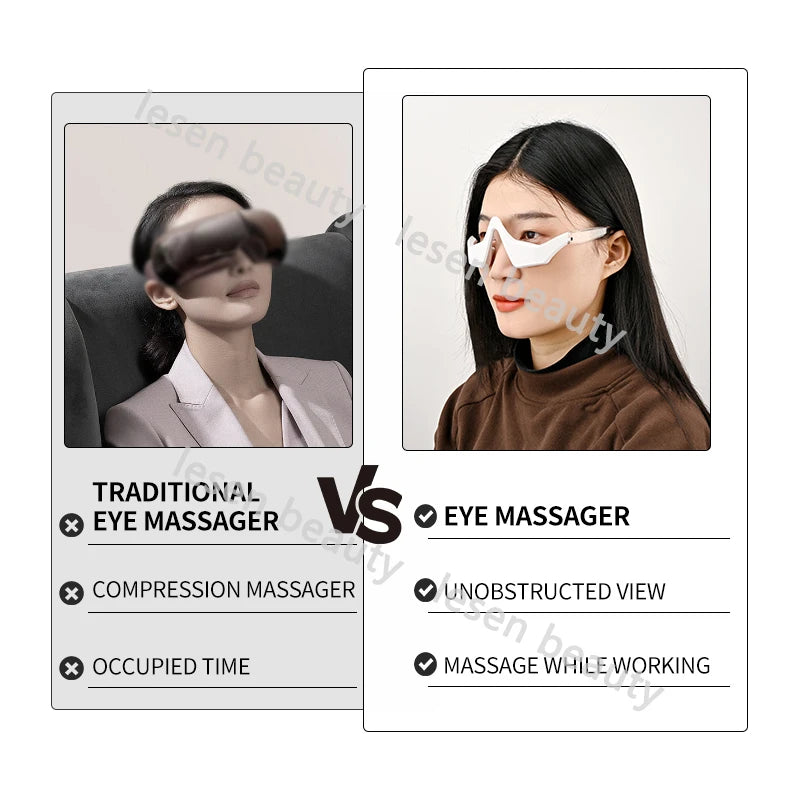 3D Smart EMS Micro Current Pulse Red Light Therapy Eye Massager for Fatigue Relief and Wrinkle Reduction