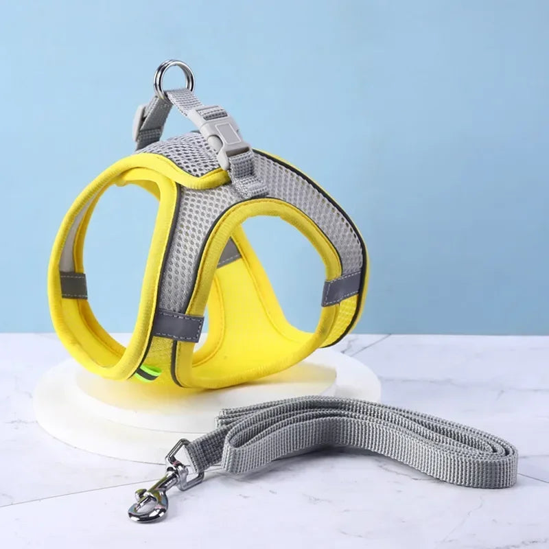Vest Walking Traction Rope Cat Harness with Reflective Strip