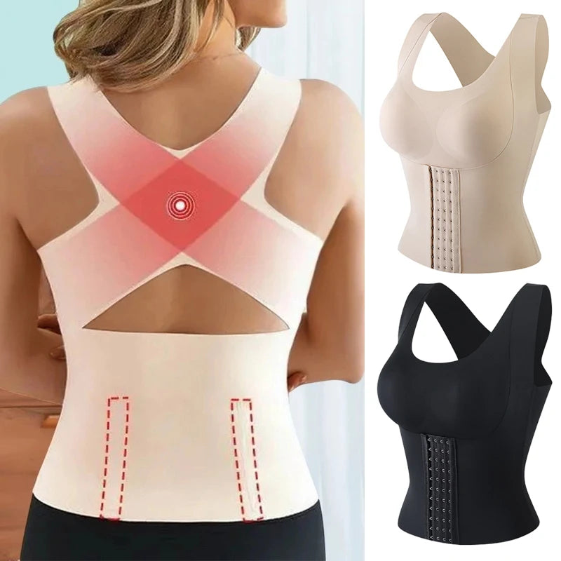 Women 3-in-1 Body Shapewear Posture Corrector Underwear