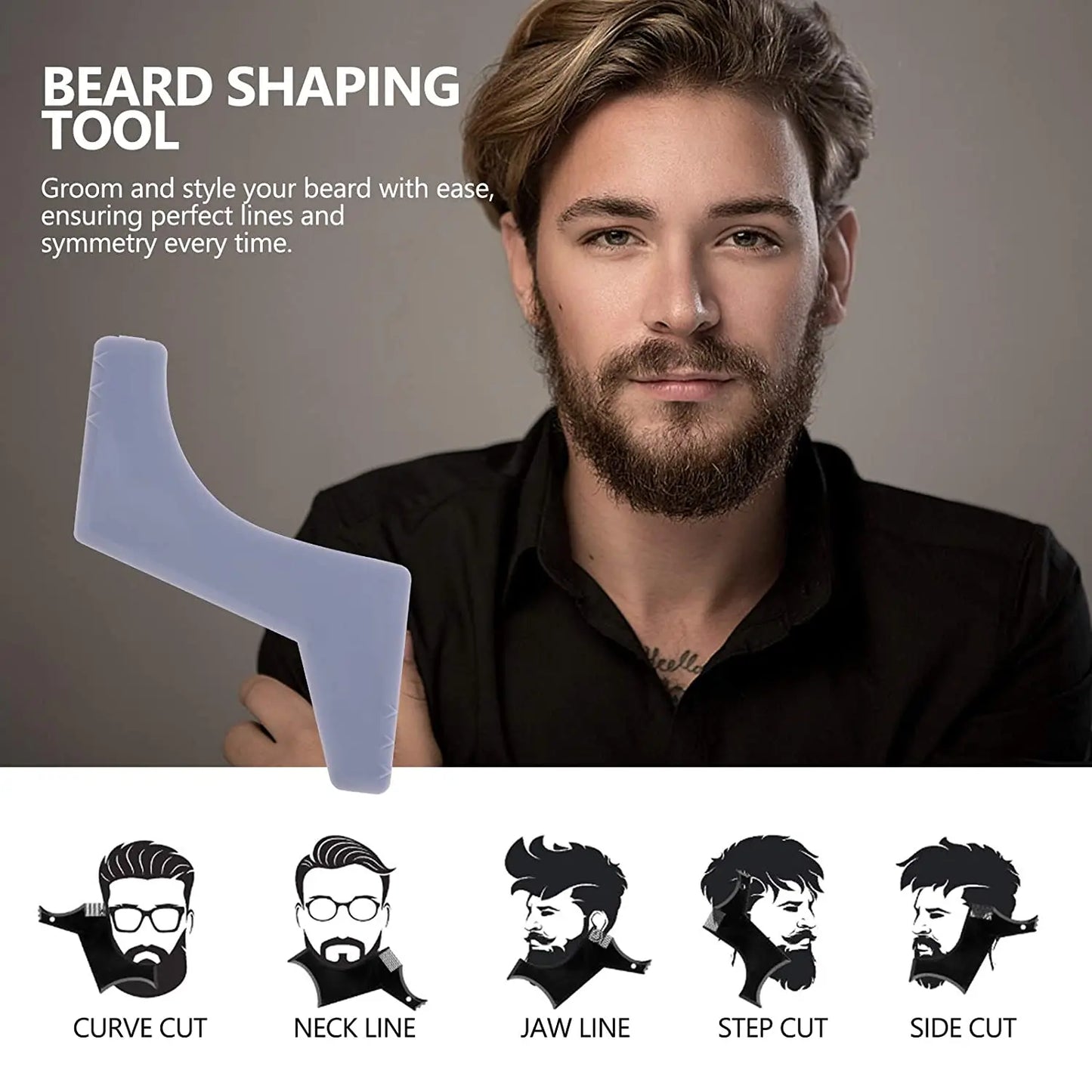Beard Care Tools Pretfy Beard Grooming Kit for Men 10 in 1 Beard Growth Kit with Storage Bag