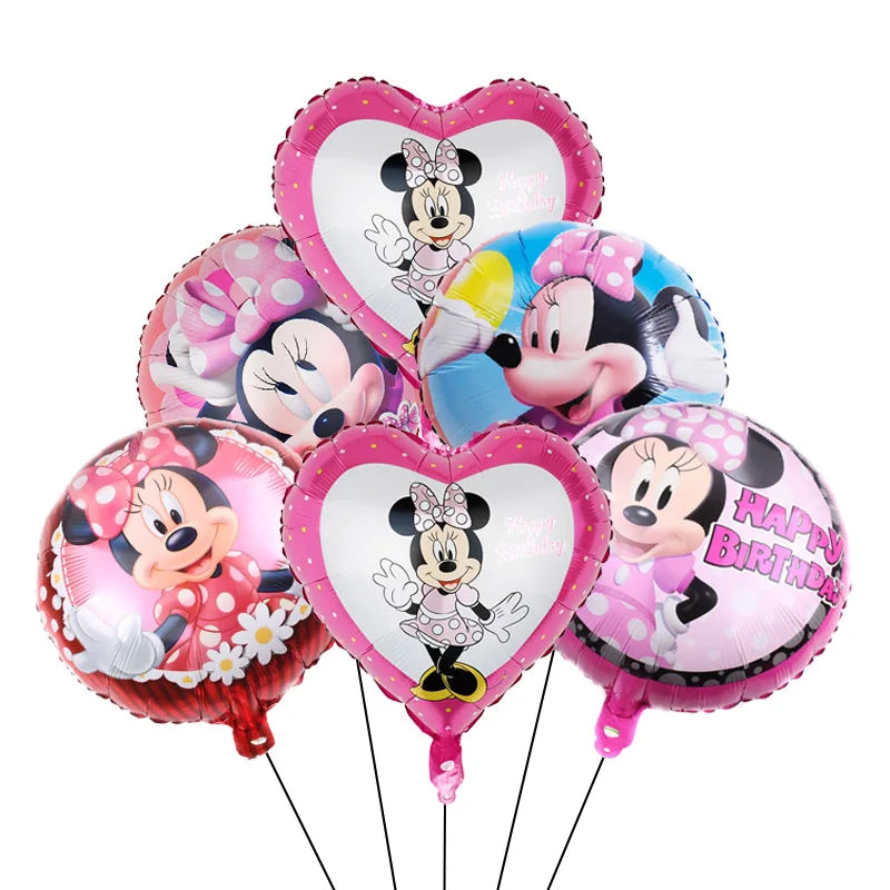 Minnie Mouse Birthday Party Decoration Girls Disposable Tableware Balloon Cups Plates Tablecloth Baby Shower Party Supplies