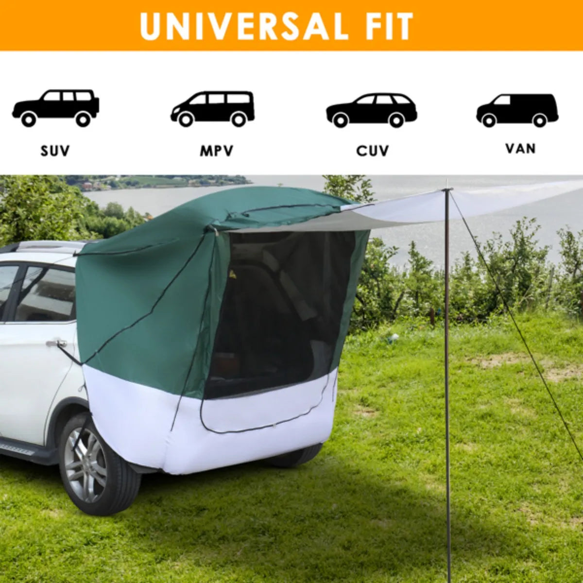 Camping Car Rear Tent Outdoor Car Trunk Tent With Canopy Extension Sunshine Proof Camping Equipment