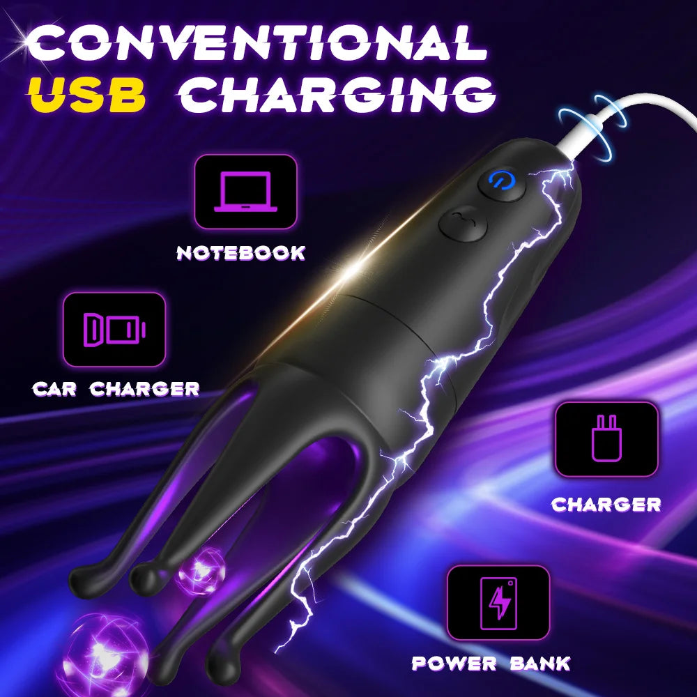 Four Claw Silicone Penis Masturbator Glans Stimulator