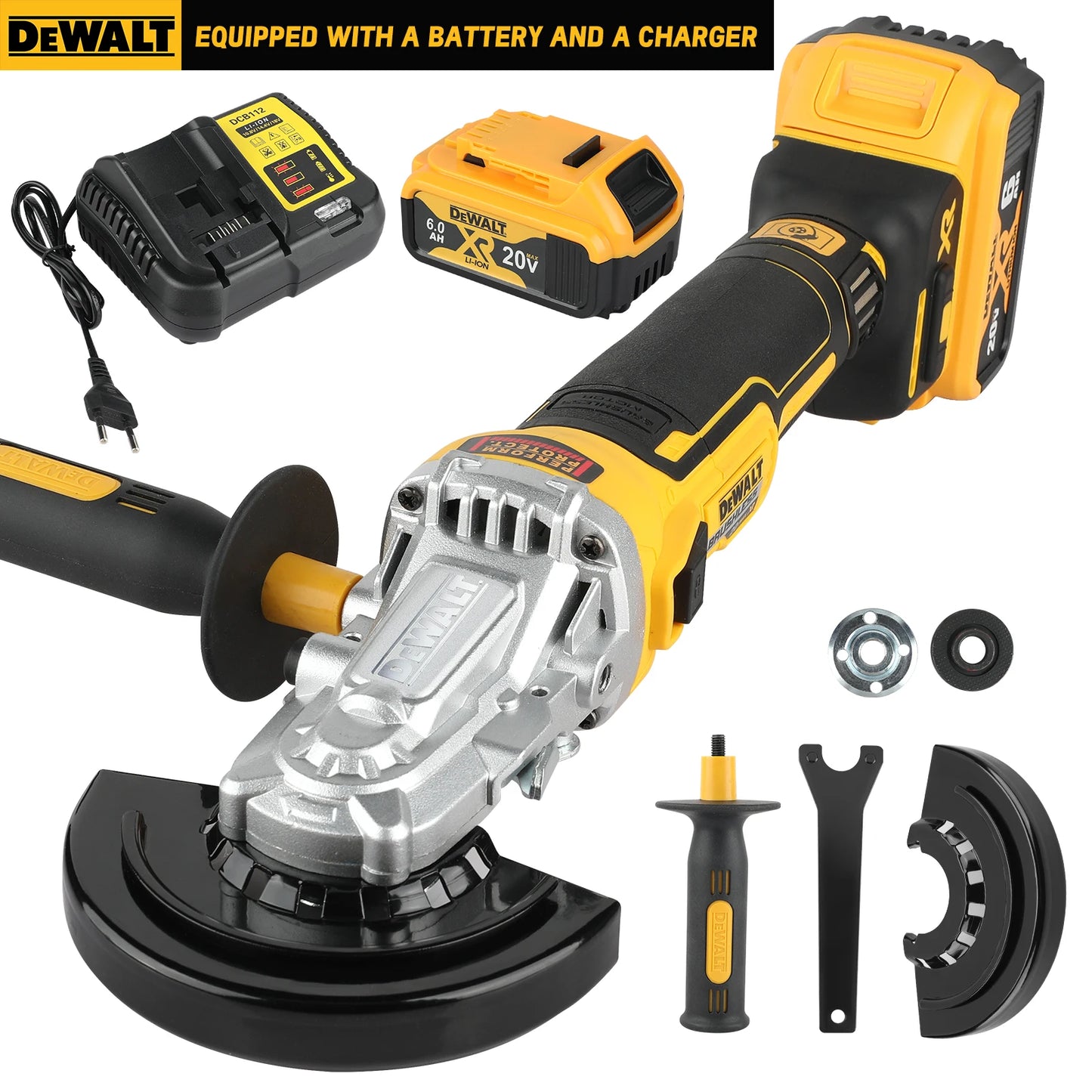 Dewalt DCG405FN 18V Max XR Brushless Cordless Angle Grinder 125mm 8500 RPM Cutting and Polishing Rechargeable Handheld Tool
