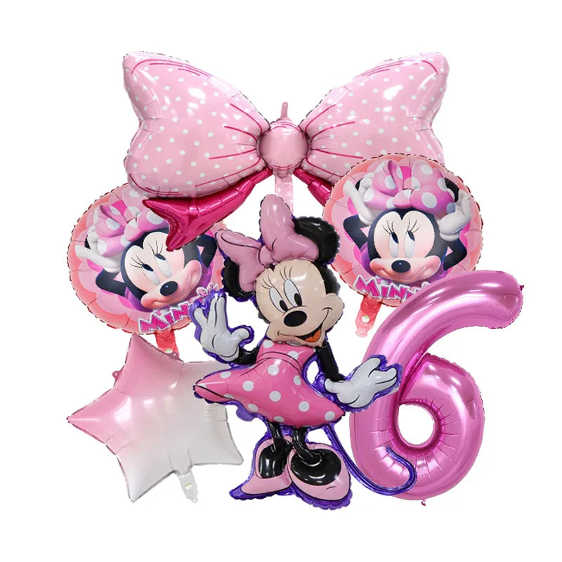 Minnie Mouse Birthday Party Decoration Girls Disposable Tableware Balloon Cups Plates Tablecloth Baby Shower Party Supplies