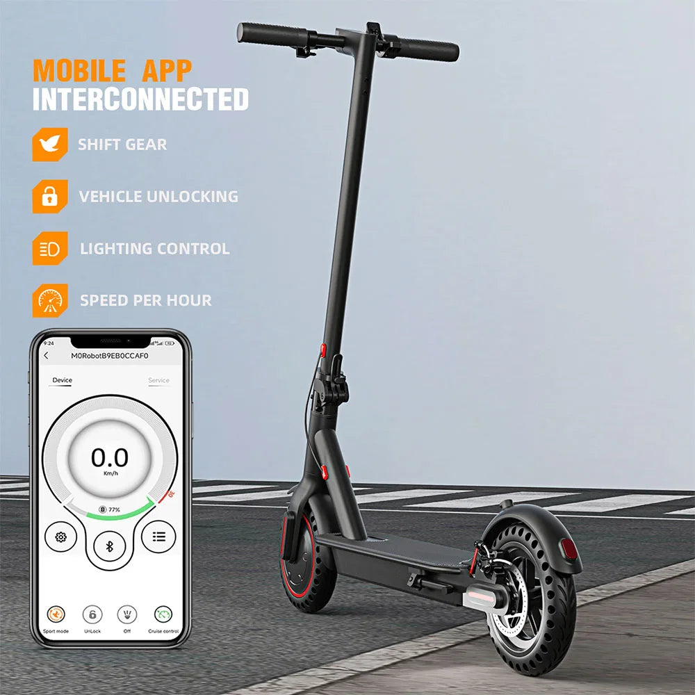 350W Foldable Electric Scooter for Adults Teens with Dual Brakes