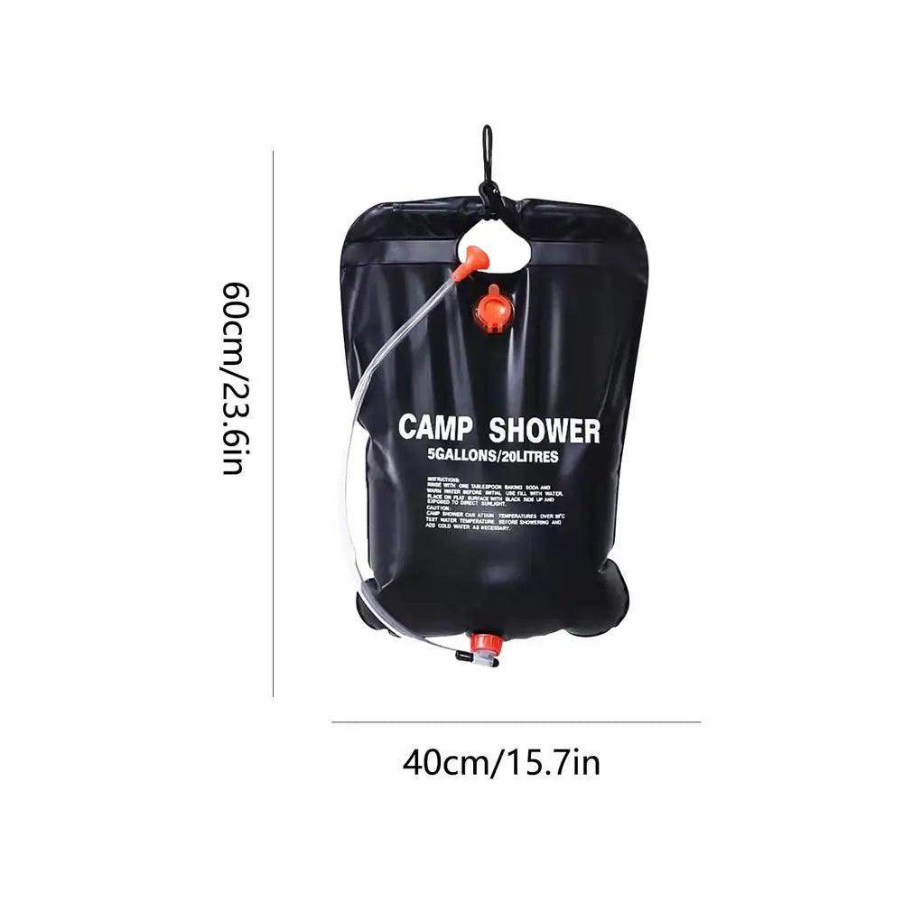 Solar Showers For Camping 20L Water Tank Portable Shower Bag Foldable Water Organizer With Removable Hose