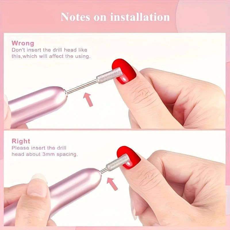 Morovan Electric Nail Drill Acrylic Gel Kit Portable