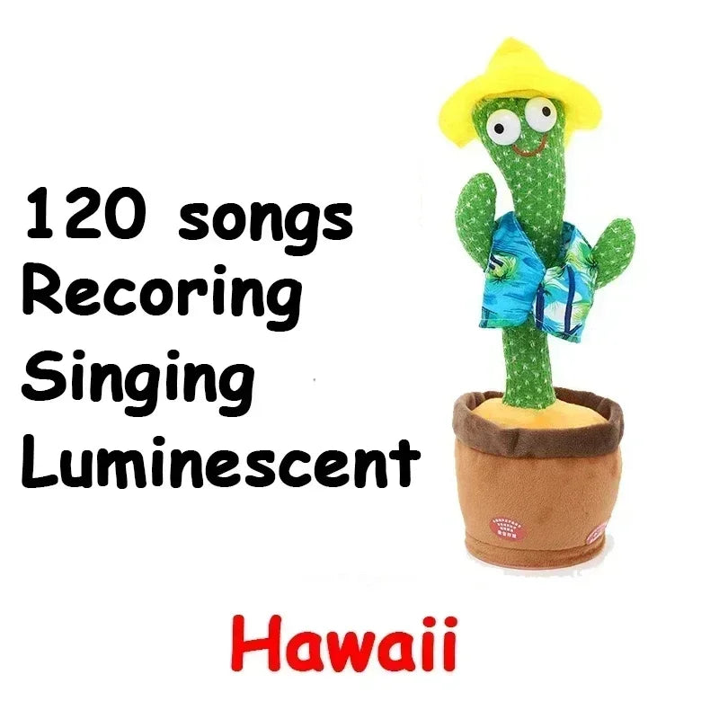 Talking Cactus Toy with LED 120 English Songs Singing Musical Toys Repeat What You Say Suitable for Babies and Toddlers