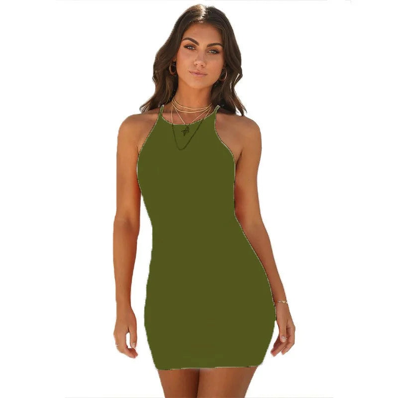 Summer Party Club Dress Women Sleeveless Bodycon Mini Dress