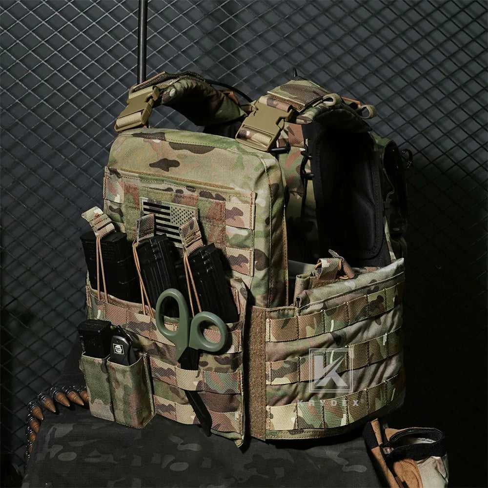 KRYDEX CPC Tactical Vest MOLLE Plate Carrier Heavy Duty Body Armor Airsoft Army Paintball Combat Protective Camo Vest