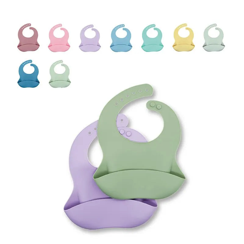 Waterproof Baby Bibs Cute Cartoon Animal Printed Soft Silicone