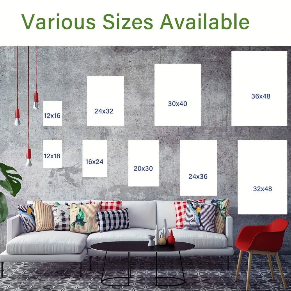 1.5 inch thick wood pine frame, interior art mural, home decor mural, Black Last Supper canvas mural