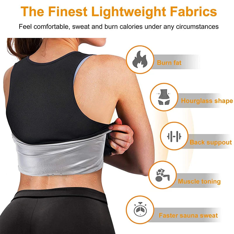 Women Sauna Tank Tops Sweat Body Shaper Vest Shapewear