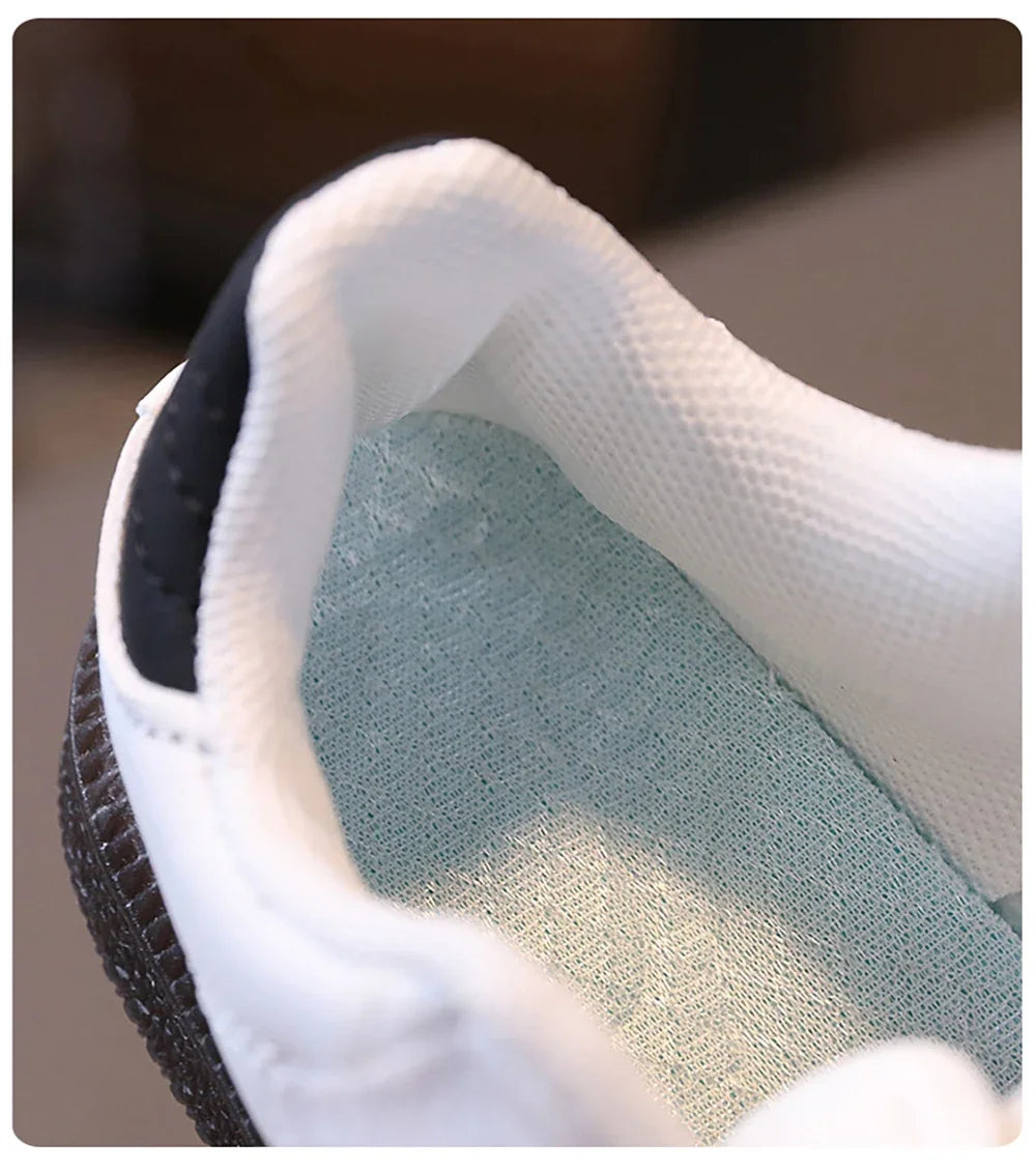 Spring Sport Shoes For Children PU Leather Ergonomics Kids Sneakers