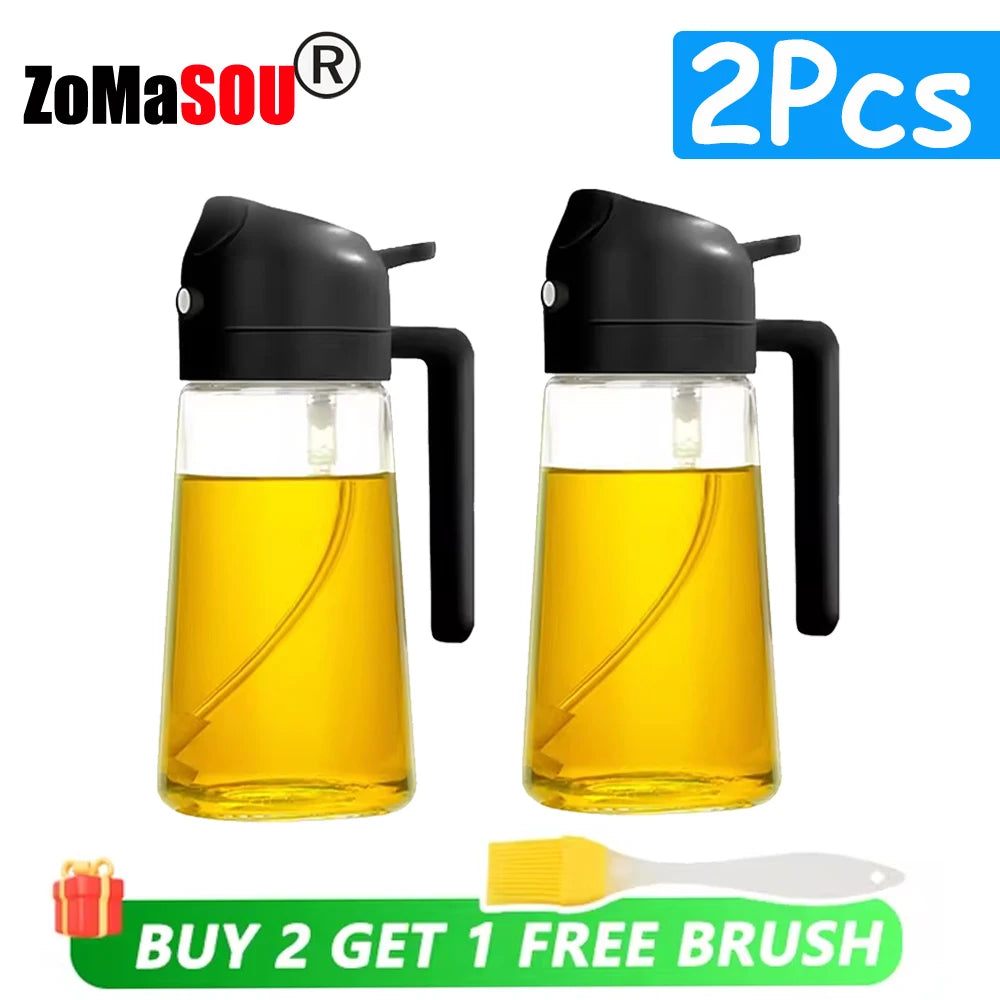 1-4Pc 2-in-1 Sprayer Pourer Oil Empty Bottle Dispenser
