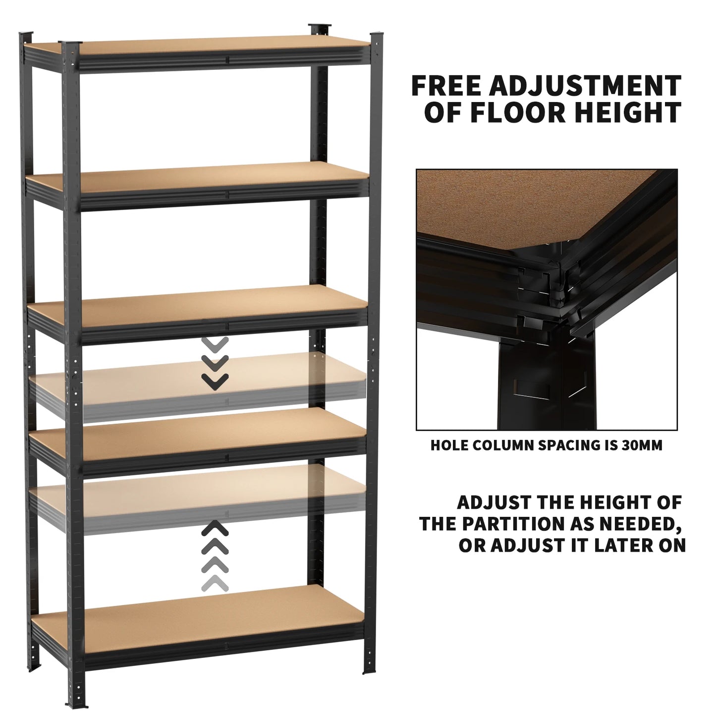 DayPlus Shelf 5 Tier Garage Shelving Heavy Duty Adjustable Storage