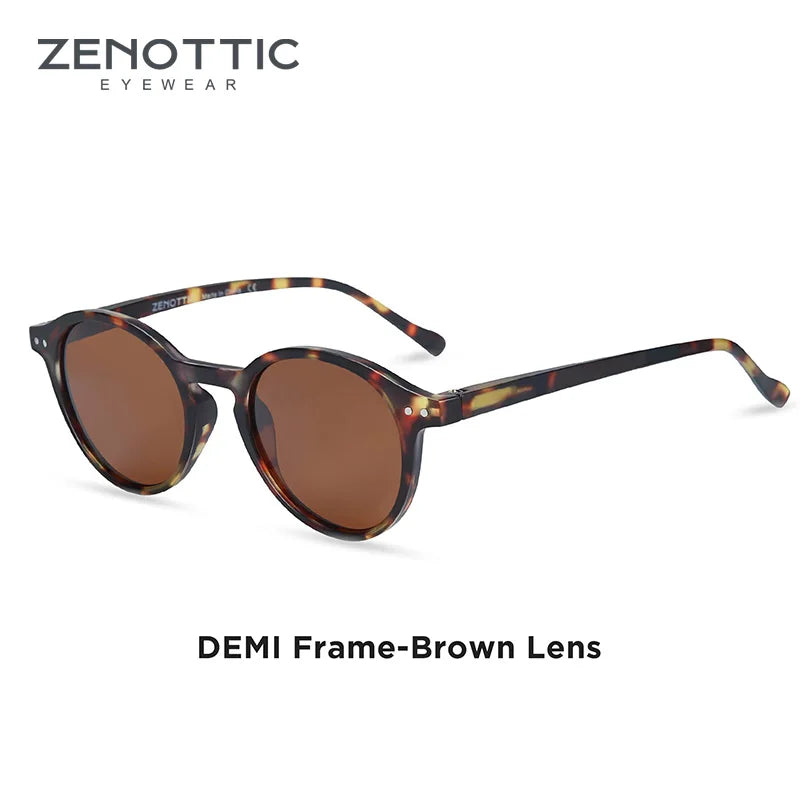 Zenottic Retro Circular Polarized Sunglasses S Size 2024 2025 for Men Women Vintage Small Round UV400 Goggles Shades