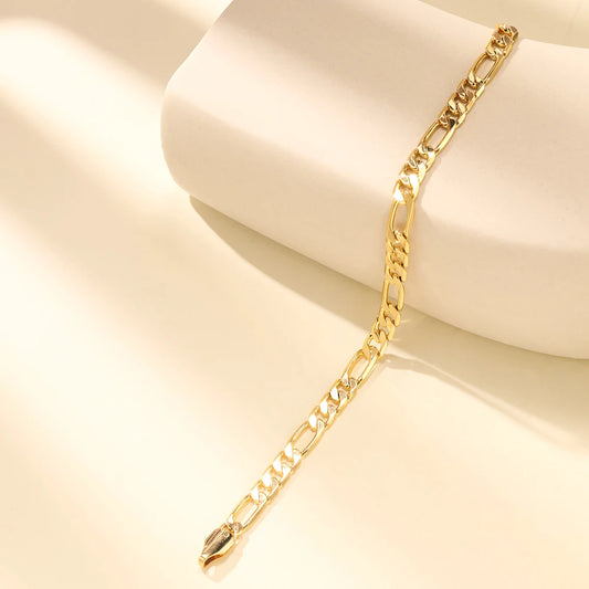 925 Sterling Silver Classic Figaro Chain Link Necklace for Men 14K Gold Plated 5mm Wide Cuban Curb Link Chain Jewelry Gift USA