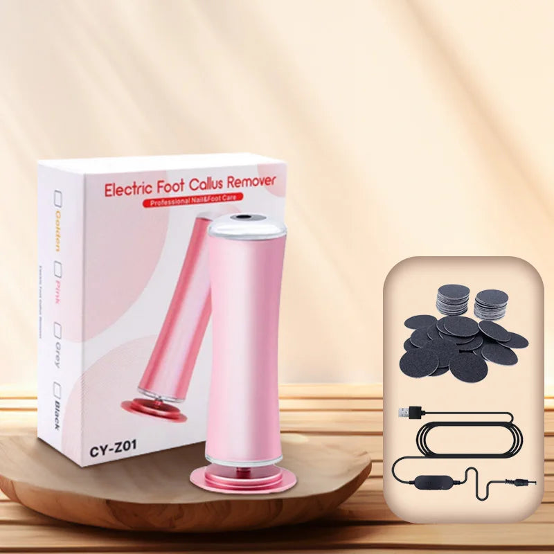 Electric Foot Callus Remover Electric Pedicure Machine Adjustable Speed with 60 Pieces Sandpaper