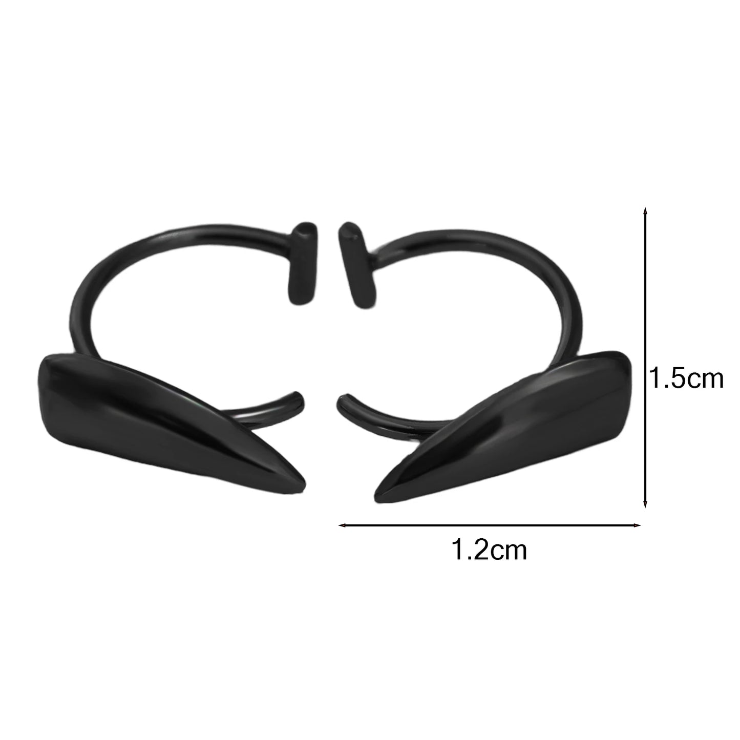 1pair Stainless Steel Personalised Sharp Teeth Fake Piercing Lip Ring Punk Exaggerated Jewelry for Women Gothic Body Jewelry