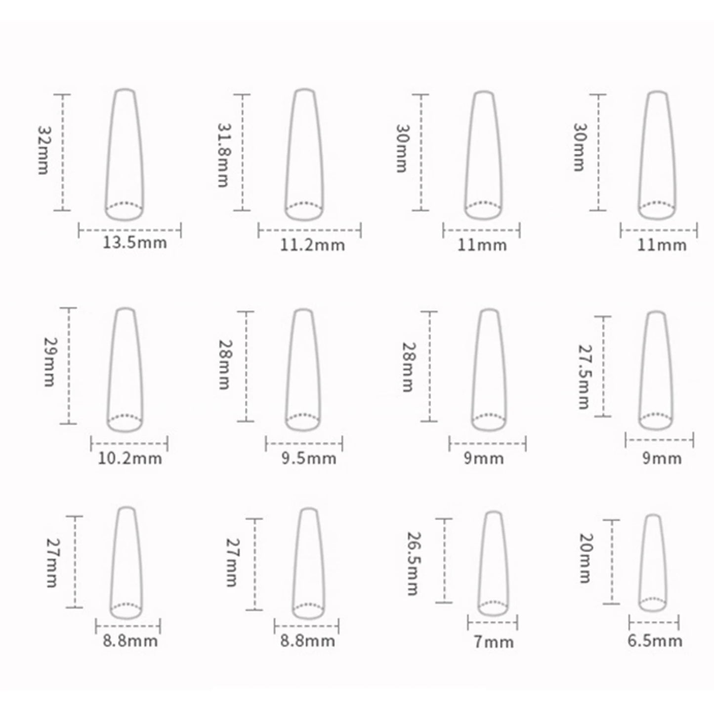 Rhinestone White Long Square Fake Nails UV Gel Set Party
