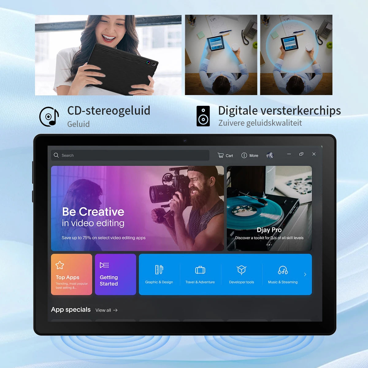 Android 15 Tablet 10 20GB 64GB Expandable to 1TB Widevine L1 GMS Stylus Case Set