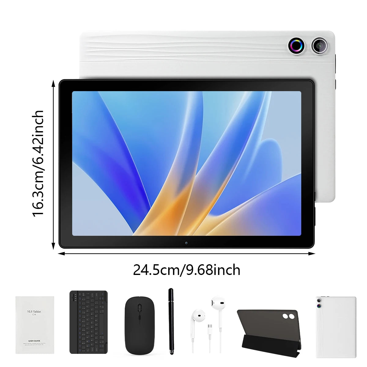 Android 15 Tablet 10 20GB 64GB Expandable to 1TB Widevine L1 GMS Stylus Case Set