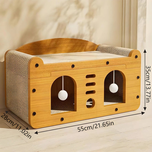 Cat Scratcher Wear-Resistant Corrugated Cardboard Cat Scratching Board Cat Claw Grinder to Relieve Boredom Cat Toys Cat Climbing