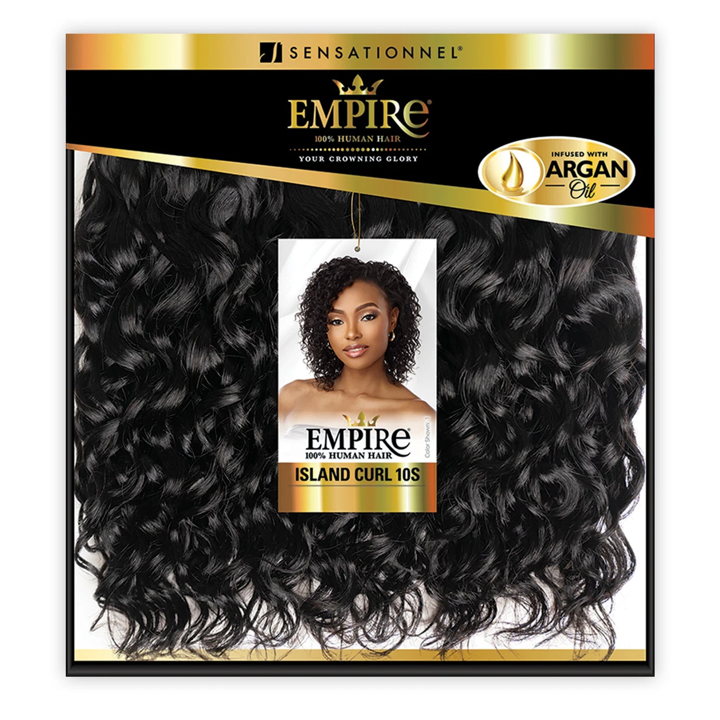 Sensationnel Empire Island Curl 10S 3Pcs Set Real Human Hair Weave Natural And Voluminous