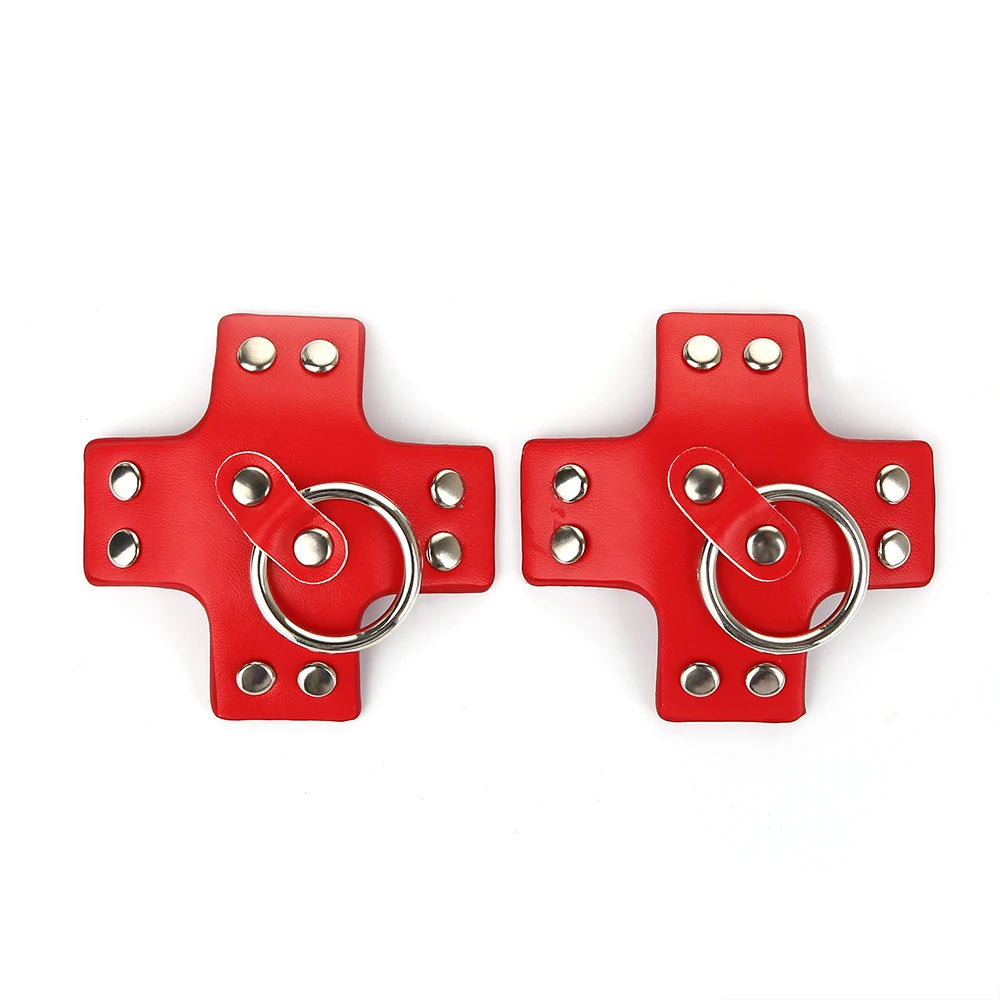 New 1pair Women PU Leather Nipple Cover Reusable Pasties