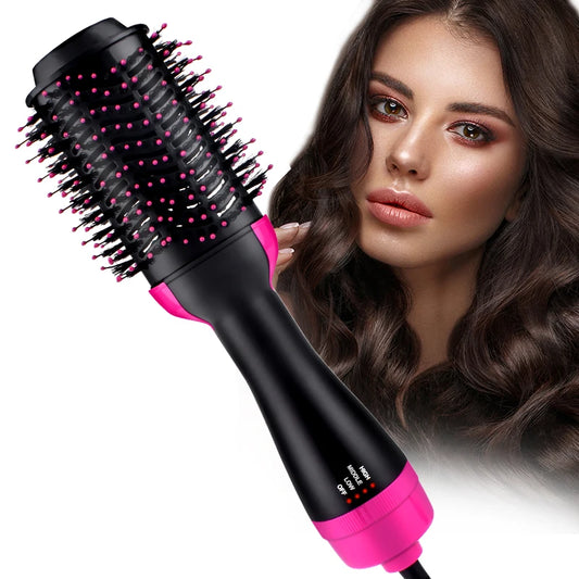 One Step Hair Dryer and Volumizer Round Hot Air Brush