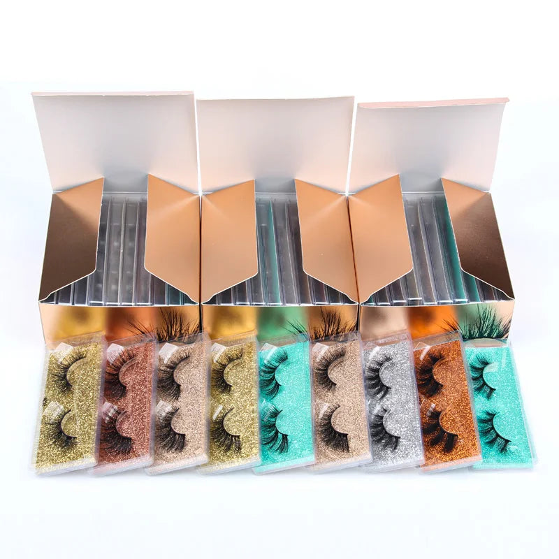 SHIDISHANGPIN wholesale false eyelashes fashion hand made 3d mink volume eyelashes natural messy soft lashes for makeups In Bulk
