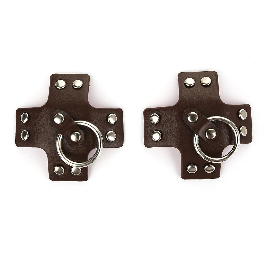New 1pair Women PU Leather Nipple Cover Reusable Pasties