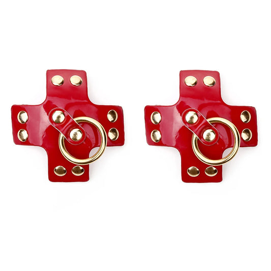 New 1pair Women PU Leather Nipple Cover Reusable Pasties