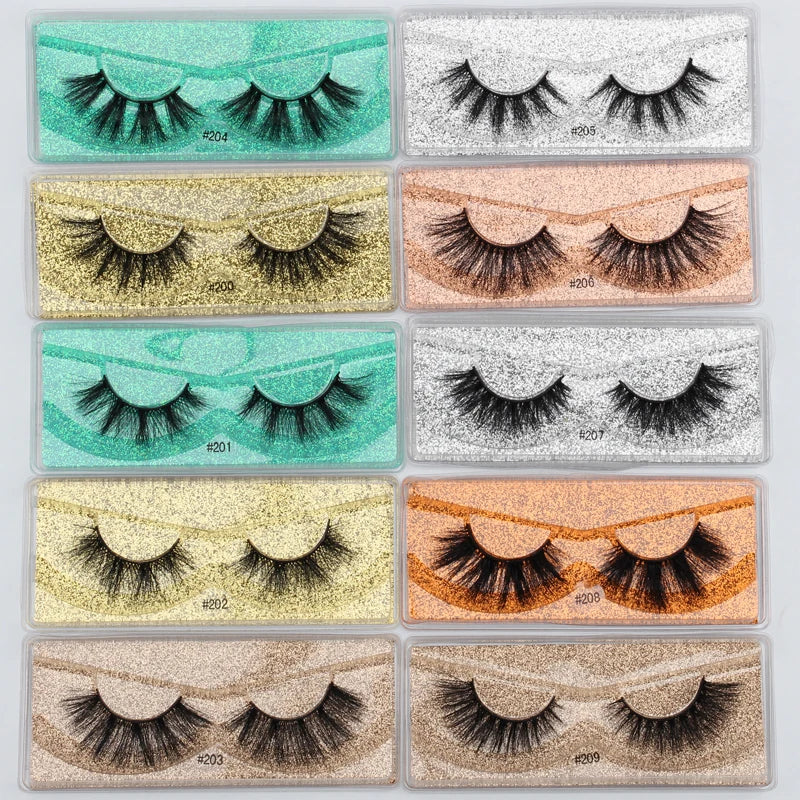 SHIDISHANGPIN wholesale false eyelashes fashion hand made 3d mink volume eyelashes natural messy soft lashes for makeups In Bulk