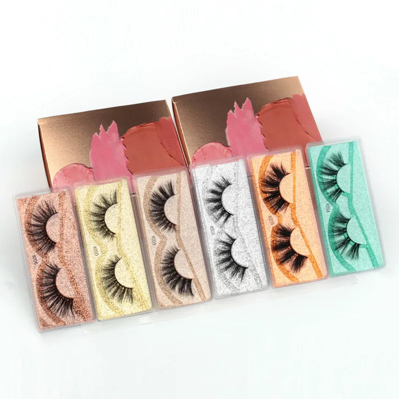 SHIDISHANGPIN wholesale false eyelashes fashion hand made 3d mink volume eyelashes natural messy soft lashes for makeups In Bulk