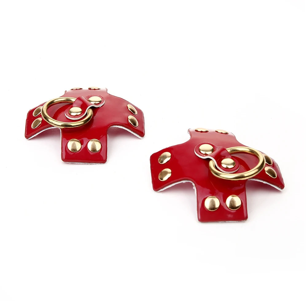 New 1pair Women PU Leather Nipple Cover Reusable Pasties