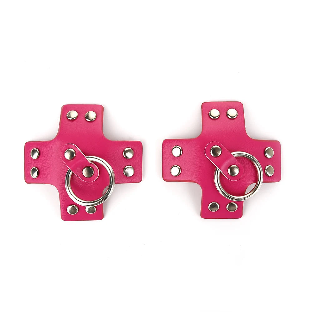 New 1pair Women PU Leather Nipple Cover Reusable Pasties