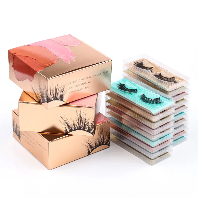 SHIDISHANGPIN wholesale false eyelashes fashion hand made 3d mink volume eyelashes natural messy soft lashes for makeups In Bulk