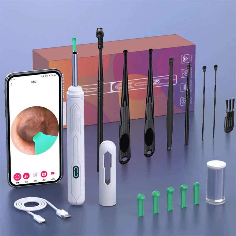 Ear Cleaner with Camera Set HD Earpick Wax Removal Tool
