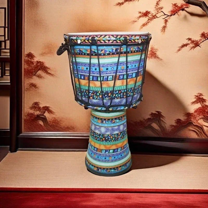 Sheepskin Djembe African Drum Kit 7 Drums Handmade Percussion Instrument For Beginners And Adults